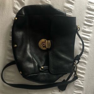 Roots Black Leather purse